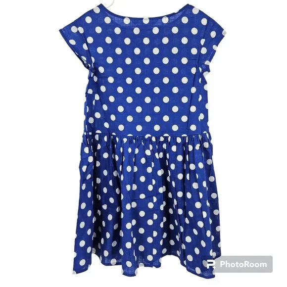 GORMAN X Pantone Dress Blue White Polka Dot Spot Cap Sleeve Mini NWT Size 8 - Picture 8 of 8